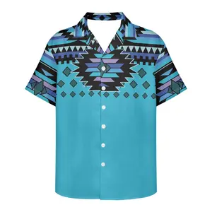 Low Price Wholesale Indian Tribe Design Hawaiian Shirt Summer Male Tops Clothing Aloha Shirts Fashion Men Short Sleeve Tops Tees