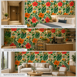Autocollant mural <span class=keywords><strong>auto</strong></span>-adhésif Dark Orchard, motif de <span class=keywords><strong>tapisserie</strong></span> à motifs de grenade, figue et raisin - Product Image 2