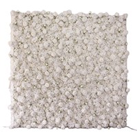 3D Rose Fleur Panneau Mural Décoration de Mariage 8X8 Floral Mur Toile de Fond Fleur Vase Toile de Fond Enrouler Blanc Soie Roses Fleur Mur