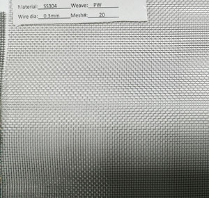 필터링 및 스크리닝을위한 스테인레스 스틸 304 일반 짠 와이어 메쉬 시트 - Product Image 1