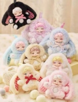 Nouveauté 2026 Goodnight Bunny Mini Sweetheart Plush Blind Box Peluche Porte-clés Convient aux porte-clés, sacs, cadeaux