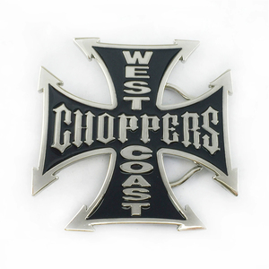 Hebilla de Cinturón Premium Vintage de Aleación con Forma de Cruz y Letras West Coast Choppers - Product Image 1