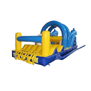 Collection de <span class=keywords><strong>jeux</strong></span> de <span class=keywords><strong>piscine</strong></span> gonflables Dolphin Pool Slide avec toboggans, courses et figurines d'animaux - Product Image 3
