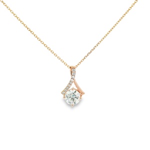 Collar con Diamante de Laboratorio IGI en Corte Redondo, Oro Blanco de 18K, DEF VVS, 1ct 2ct 3ct, Oro Sólido, Estilo Lujoso, Joyería para Mujer, Gran Venta - Product Image 4