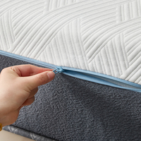 Matelas hybride à ressorts ensachés en mousse à mémoire de forme de bambou, avec gel ventilant et tissu tricoté, tailles Twin, Full, Queen, King, roulé en boîte