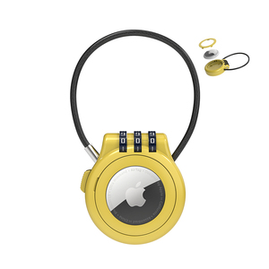 Bloqueo de cable de combinación para soporte AirTag, bloqueo de equipaje de viaje, etiqueta de aire con código, llave antipérdida, mochila, pista de ubicación segura para mascotas - Product Image 6