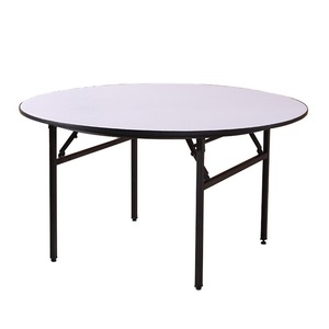 Wholesale Cheap Plywood Hotel Banquet <strong>Folding</strong> <strong>Table</strong> Restaurant <strong>Round</strong> <strong>Table</strong> for Events - Product Image 1