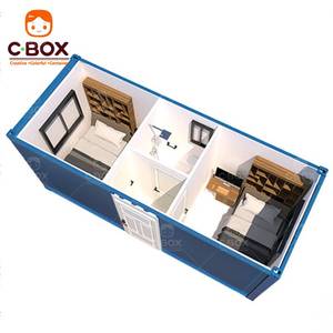 Casa Modular Desmontable Cbox, Mini Casa Móvil Prefabricada, Cápsula Residencial, Dormitorio para Trabajadores con 2 Habitaciones, Casas Contenedor - Product Image 3