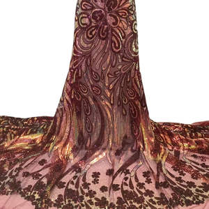 فستان سهرة جديد أمريكي وأوروبي أنيق فستان حفلة موسيقية فتاة قماش دانتيل شبكي مزين بالترتر - Product Image 3