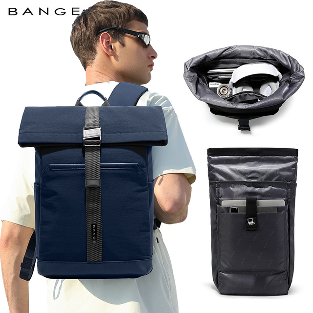 BANGE Hot Selling Customized Waterproof Roll Top School Bags Lightweight Large Capacity School Laptop Backpack Sac a dos