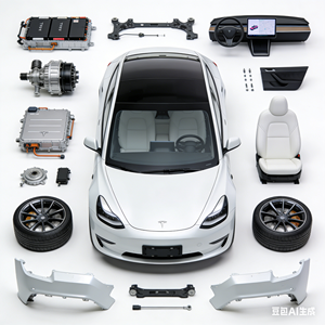 YUCHI Vente directe usine – Revêtement de pare-chocs avant de voiture 1493736-S0-A compatible avec Tesla MODEL Y – Kit carrosserie avant et arrière - Product Image 3