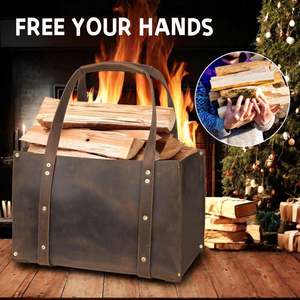 Free Sample Firewood Carrier Tote Bag with Customized Heavy-Duty Waterproof Canvas Fireplace <b>Log</b> Firewood <b>Holder</b> - Product Image 6