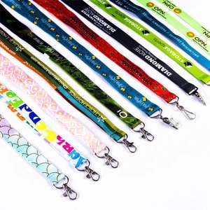 High Quality Customized Sublimation Fixed Polyester Printing ID Card Holder Lanyard with <b>Hook</b> - Product Image 3