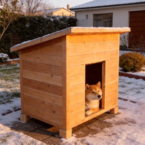 Casa de Perro de Madera Aislada para Exteriores, Resistente al Frío, para Perros Medianos y Grandes, GYDH-M-B-V24 - Product Image 1