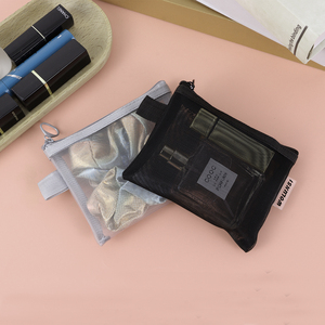 Mini lưới Dây Kéo Túi mỹ phẩm Pouch với logo nhỏ Túi du lịch lưu trữ túi, vẻ đẹp trang điểm son môi phụ kiện lưu trữ - Product Image 3