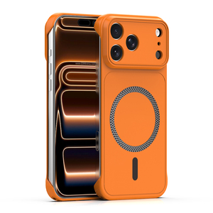 Coque de téléphone portable magnétique sans fil ultra-fine sans cadre en PC couleur <span class=keywords><strong>orange</strong></span> pour iPhone 17 Pro Max 18 16 15 14 13 Air - Product Image 4