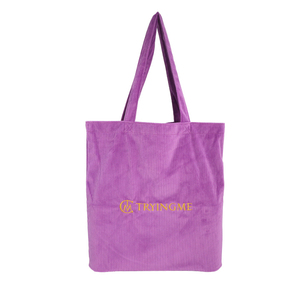Sacs à provisions brodés en <span class=keywords><strong>velours</strong></span> côtelé sac fourre-tout en <span class=keywords><strong>velours</strong></span> côtelé - Product Image 4