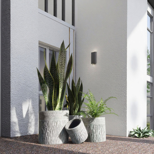 Modern goffrato home office decor contenitori per piante succulente vasi da fiori rotondi <span class=keywords><strong>in</strong></span> <span class=keywords><strong>cemento</strong></span> vasi per piante da interno - Product Image 6