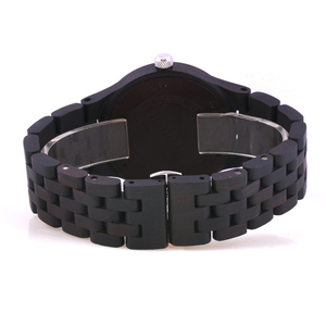 Montre-bracelet en bois écologique de luxe pour homme, édition limitée, mouvement à quartz, étanche, acier inoxydable, vente en gros - Product Image 3