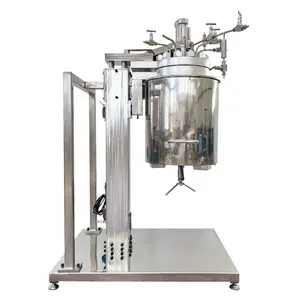 ASME 20L stainless steel Lab chemical batch stirred reaction vessel with automatic temperature control for lithium battery