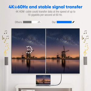 Câble HDTV long Advanced Xput 2.0 30FT 18Gbps 4K60Hz haute vitesse tressé EARC pour salle de conférence, projecteur, téléviseur - Product Image 2