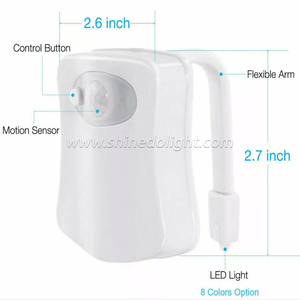 Lumière de <span class=keywords><strong>toilette</strong></span> intelligente à détecteur de mouvement, 16 couleurs, étanche, à induction humaine, lumière <span class=keywords><strong>LED</strong></span> de nuit, lumière de cuvette de <span class=keywords><strong>toilette</strong></span> <span class=keywords><strong>pour</strong></span> salle de bain, WC, lavabo - Product Image 5