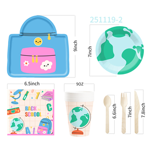 Platos, Vasos y Servilletas con Temática de Graduación DAMAI, Platos de Papel Desechables para Graduación, Artículos de Fiesta, Decoraciones, para 8 Personas - Product Image 4