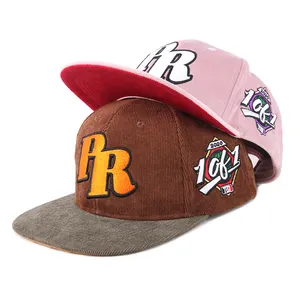 Custom 3D רקמה באיכות גבוהה Snapback כובע סיטונאי היפ הופ קורדרוי Snapback כובע