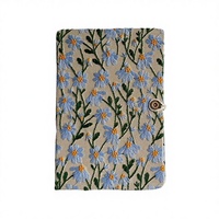 Carnet A5 personnalisable de haute qualité, couverture rigide en tissu, 100 feuilles, couleur personnalisée, broderie de logo, pour notes professionnelles, portable