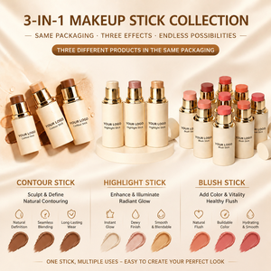 Stick de Contouring Crème Vegan Waterproof et Anti-Transpiration à Couvrance Totale <span class=keywords><strong>pour</strong></span> le Visage, Marque Blanche, Portable - Product Image 5