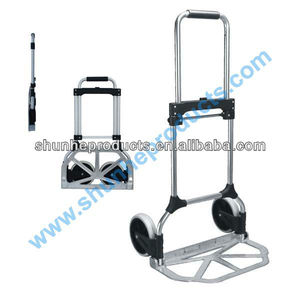 2-колесная складная тележка для покупок TPR + PP, алюминиевая ручная тележка с емкостью 90 кг - Product Image 6