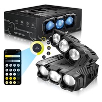 Xenplus Nuovo GM01 Faro Ausiliario LED con Controllo APP, 60000LM, Tripla Colorazione, Faretto per Griglia, Impermeabile IP68 per Auto, Camion, Moto