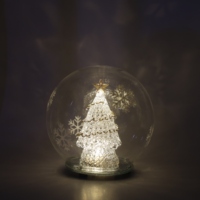 Nouveau Style bonhomme de neige arbre de noël maison verre LED verre lampe décorative boule à neige lampe Chic boule de noël boules