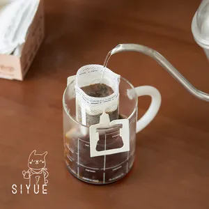 SIYUEカスタマイズ可能なサイズの使い捨てパッケージセット醸造コーヒーペーパーフィルターティーハンギングイヤードリップバッグ2162