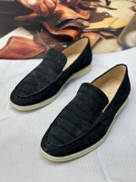 Mocassins en cuir de crocodile véritable noir 100% |   Chaussures à enfiler finition mate |   Chaussures décontractées pour hommes avec semelle en caoutchouc durable
