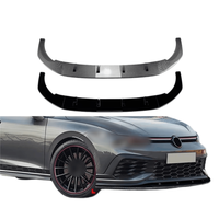 Spoiler avant en ABS noir brillant et motif carbone, modification adaptée à la Volkswagen Golf MK8 GTI R CS 2020-2024
