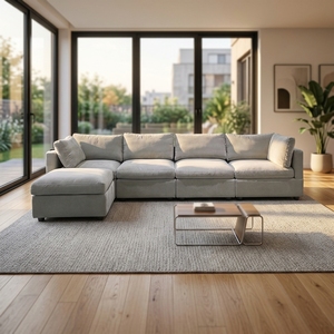 Ensemble de meubles de salon modulaires polyvalents, canapé sectionnel en tissu imperméable, canapé nuage - Product Image 4