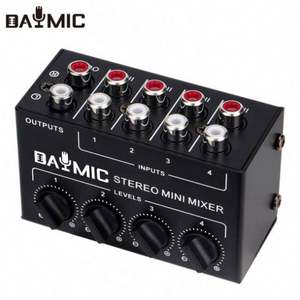 DAYMIC Console de mixage audio professionnelle portable PC <span class=keywords><strong>mini</strong></span> 4 canaux avec effets <span class=keywords><strong>DSP</strong></span>, studio d'enregistrement, amplificateur de casque stéréo - Product Image 2