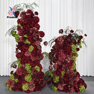 <b>Artificial</b> Flower Wall Runner Arch Pillar Ball Centerpiece Set Mixed Colors PE Foam Handmade High Simulation Wedding Decoration - Product Image 1