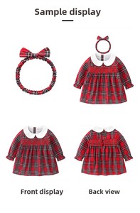 Ensemble jupe et haut en coton doux à carreaux pour bébés filles, collection automne-hiver 2026, 0-3 <span class=keywords><strong>ans</strong></span> - Product Image 6