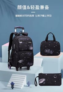 Mochila con <span class=keywords><strong>ruedas</strong></span> para niños personalizada al por mayor, bolsa de almuerzo con <span class=keywords><strong>ruedas</strong></span> 3 en 1 para niños, conjunto de mochila escolar para niños pequeños - Product Image 5