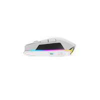 Ratón para juegos retroiluminado RGB 4000 DPI 6 botones programables para Windows/Mac-Blanco