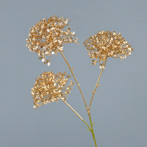 Hortensia Artificial Dorada Dongchen Crafts, Tallo Único de 30cm-100cm, Decoración para Bodas y Hogar - Product Image 1