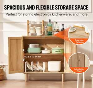 <span class=keywords><strong>Buffet</strong></span> blanc avec rangement, fermeture magnétique, étagères réglables, pour couloir, entrée, salon - Product Image 5