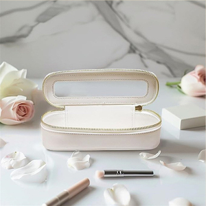 Bolsa de Maquillaje Portátil de PU de Diseño, Bolsa de Cosméticos <span class=keywords><strong>Transparente</strong></span> Impermeable, Bolsa de Almacenamiento de Artículos de Aseo de Viaje Multiusos de Gran Capacidad - Product Image 5