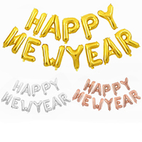Kit de ballons en aluminium Mylar à lettres Joyeux Nouvel An Chinois, couleur or rose métallisé, argent et or, pour fête, vente en gros