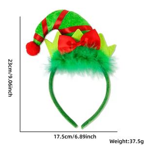 Bandeau en plastique pour enfants de Noël dessin animé bois arbre de Noël petit jour de l'an Performance robe <span class=keywords><strong>cheveux</strong></span> - Product Image 2