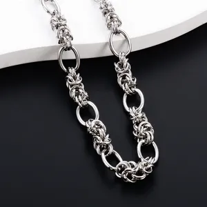 Chaîne à maillons en forme de plante de 10 mm, collier et bracelet en acier inoxydable, chaîne de grande qualité, bijoux punk hip-hop - Product Image 4