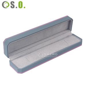 Octagonal Gray Jewelry Box Set With Pink Edging For <b>Rings</b> Earrings Bracelets Necklaces Elegant Gift Packaging Case Custom Color - Product Image 5