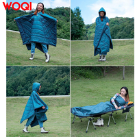 Couverture de camping isolée à capuche WOQI, cape et poncho portables, ultra légère et compacte